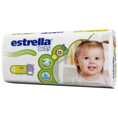 Imagen 1 de 3 de Pañales Estrella Hiper Pack Talle G x40 unidades