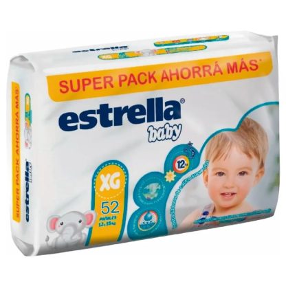 Imagen 1 de 2 de Pañales Estrella Super Pack Talle XG x52 unidades