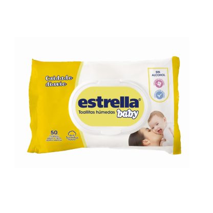 Imagen 1 de 1 de Toallitas Humedas Estrella Baby Cuidado Diario X 50