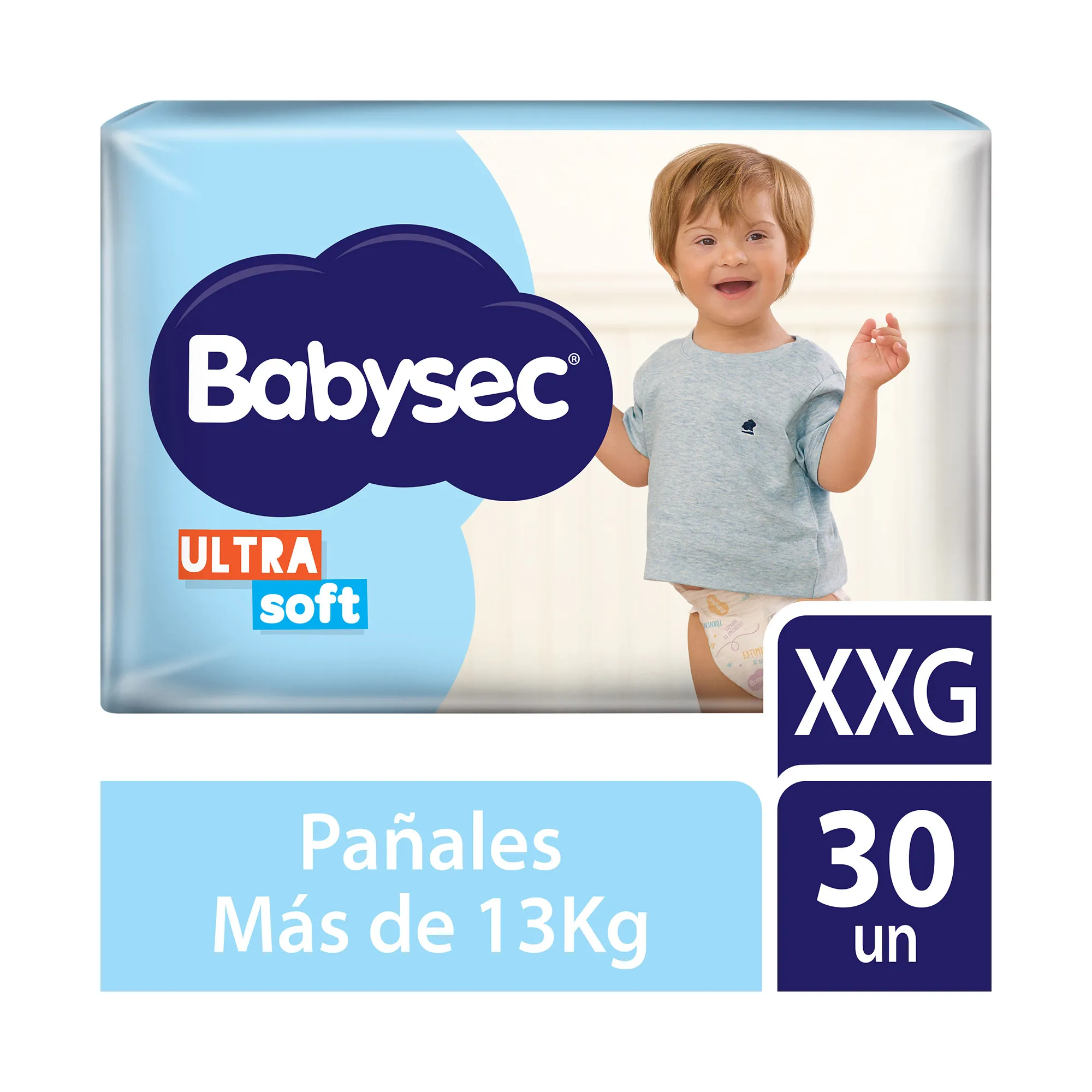 Imagen 1 de 2 de Pañales Babysec Ultra Soft Talle XXG x30 unidades