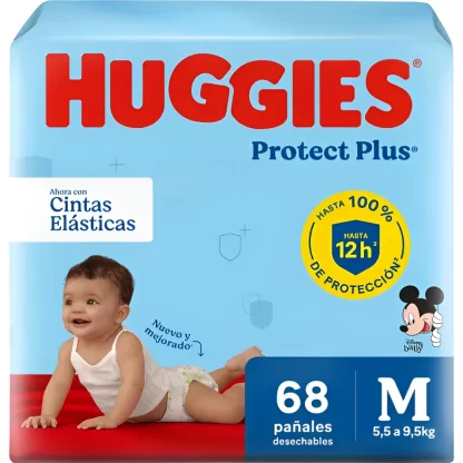 Imagen 1 de 5 de Pañales Huggies Protect PlusTalle M x 68 unidades
