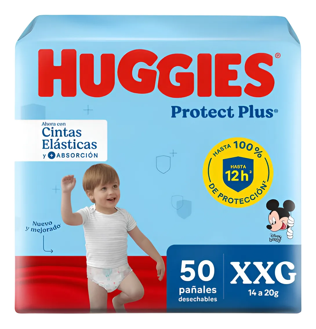 Imagen 1 de 7 de Pañales Huggies Protect Plus XXG x 50 unidades