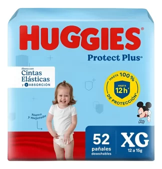 Pañales Huggies Protect Plus XG x 52 unidades