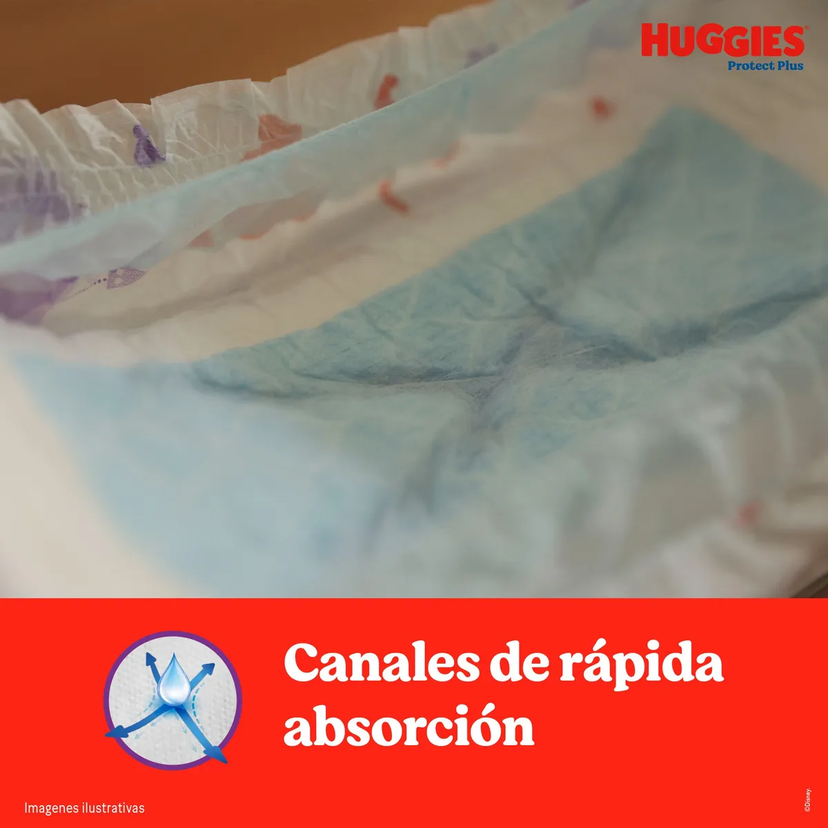 Imagen 5 de 6 de Pañales Huggies Protect Plus Talle P x 50 unidades