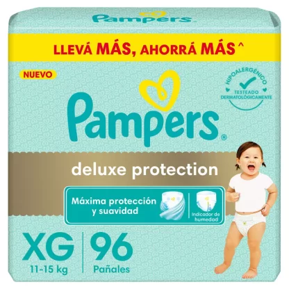 Imagen 1 de 8 de Pañales Pampers Deluxe Protection XG x 96 unidades