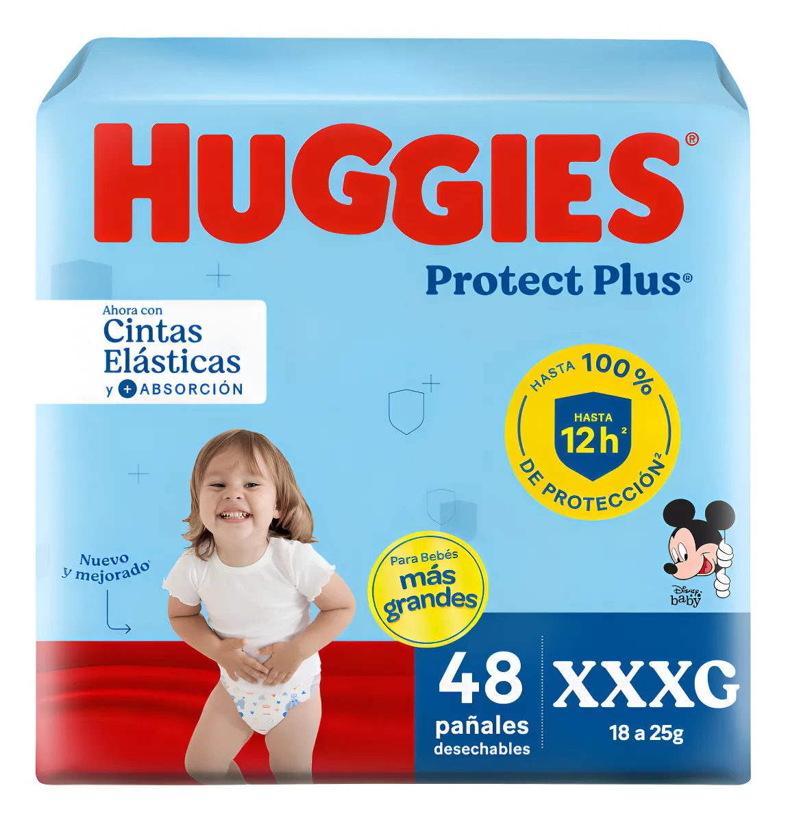 Imagen 1 de 7 de Pañales Huggies Protect Plus XXXG x 48 unidades