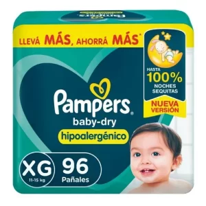 Miniatura 1 de 6 de Pañales Pampers Baby-Dry XG x 96 unidades