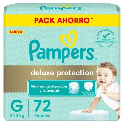 Imagen 1 de 9 de Pañales Pampers Deluxe Protection G x72 Unidades