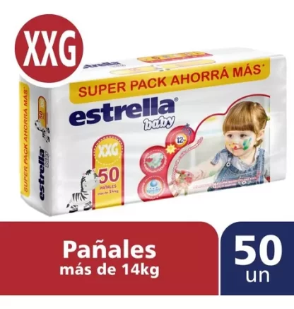 Imagen 3 de 4 de Pañales Estrella Super Pack Talle XXG x50 Unidades