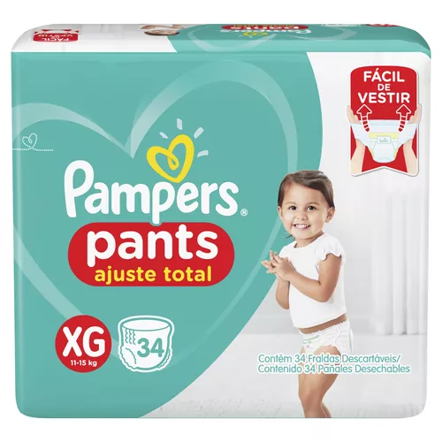 Imagen 2 de 5 de Pañales Pampers Pants Ajuste Total XG x 34 unidades