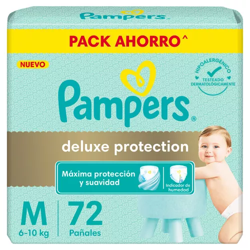 Pañales Pampers Deluxe Protection M x72 Unidades