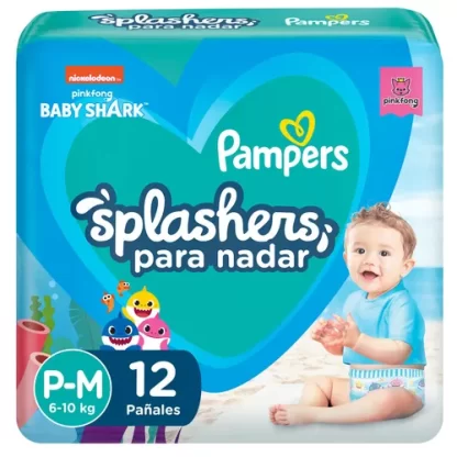 Imagen 1 de 12 de Pañales para el agua Pampers Splashers P/M x12 unidades