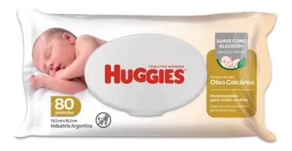 Imagen 2 de 7 de Toallitas húmedas Huggies Protección tipo Óleo Calcáreo x 80 unidades