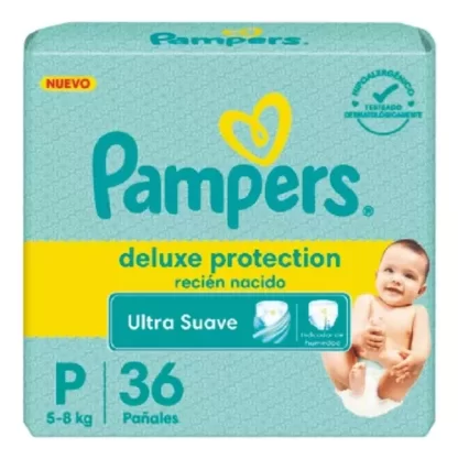 Imagen 1 de 1 de Pañales Pampers Premium Deluxe P X36 Unidades Hipoalergenico