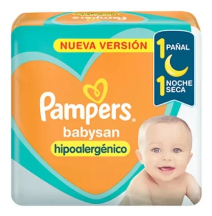 Imagen 1 de 10 de Pañales Pampers Babysan M Por 72 Unidades