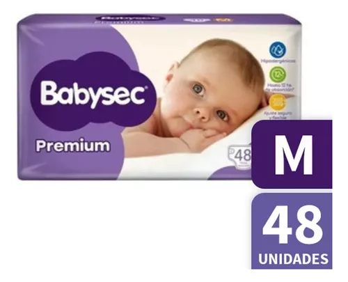 Pañales Babysec Premium M x 48 unidades