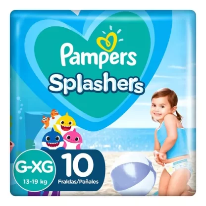 Imagen 9 de 12 de Pañales para el agua Pampers Splashers XG x10 unidades