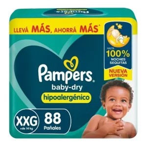 Miniatura 1 de 6 de Pañales Pampers Baby-Dry XXG x 88 Unidades