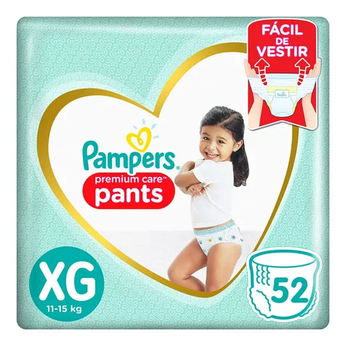 Imagen 1 de 2 de Pañales Pampers Premium Care Pants  XG x52 Unidades