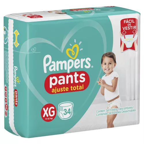 Imagen 4 de 5 de Pañales Pampers Pants Ajuste Total XG x 34 unidades