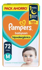 Miniatura 2 de 10 de Pañales Pampers Babysan M Por 72 Unidades