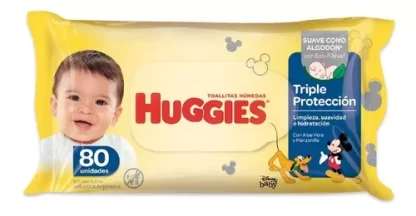 Imagen 1 de 2 de Toallitas húmedas Huggies Triple Protección x 80 unidades