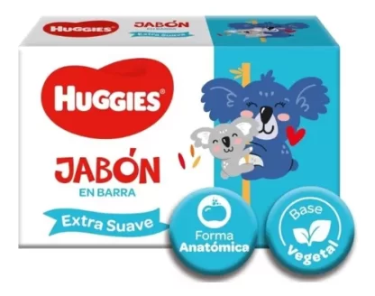 Imagen 5 de 5 de Jabón en barra Huggies extra suave x 75 gr