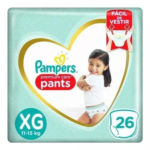 Imagen 2 de 2 de Pañales Pampers Premium Care Pants  XG x 26 unidades
