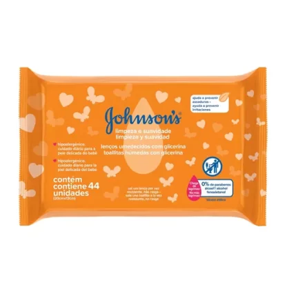 Imagen 1 de 2 de Toallitas húmedas Johnson's Limpieza & Suavidad x 44 unidades