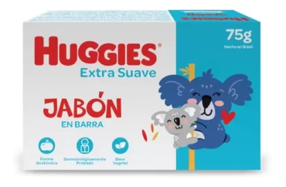 Imagen 2 de 5 de Jabón en barra Huggies extra suave x 75 gr