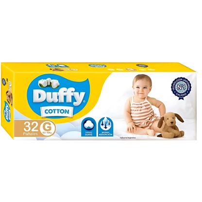 Imagen 1 de 5 de Pañales Duffy Cotton G x 32 unidades
