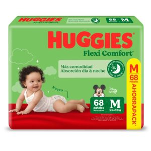 Miniatura 1 de 4 de Pañales Huggies Flexi Comfort Talle M x68 unidades