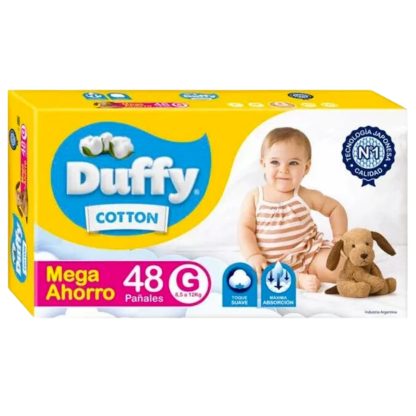 Imagen 1 de 4 de Pañales Duffy Cotton G x 48 unidades