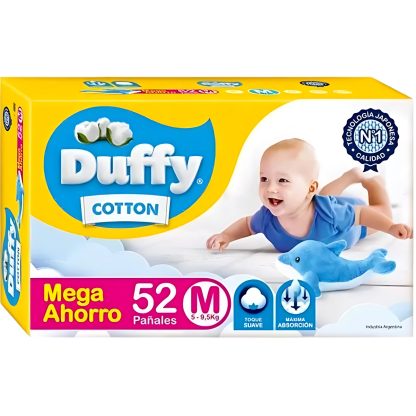 Imagen 1 de 5 de Pañales Duffy Cotton M x 52 unidades