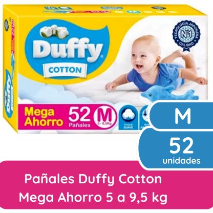 Imagen 2 de 5 de Pañales Duffy Cotton M x 52 unidades