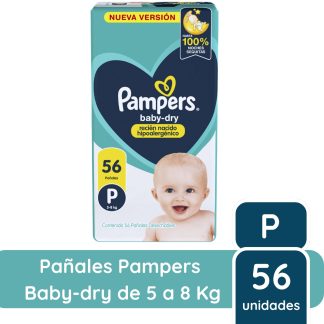 Pampers Babydry Hipoalergenico Pequeño X56unidades