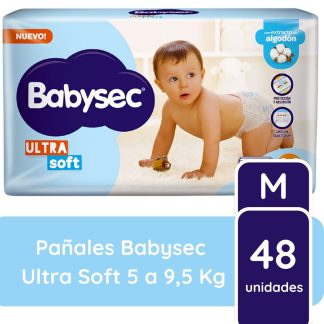 Pañales Babysec Ultra Soft M x 48 unidades