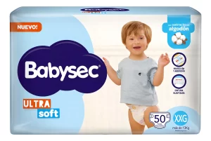 Miniatura 1 de 2 de Pañales Babysec Ultra Soft Talle XXG x50 unidades +13 kilos