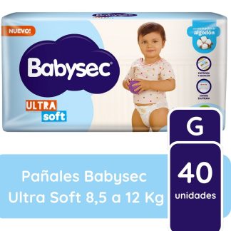 Pañales Babysec Ultrasoft G x 40 unidades