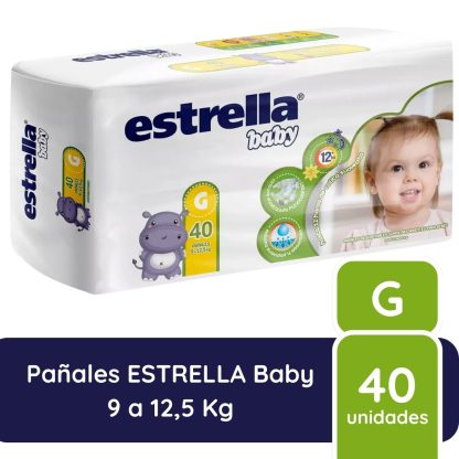 Imagen 3 de 3 de Pañales Estrella Hiper Pack Talle G x40 unidades