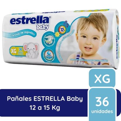 Imagen 2 de 3 de Pañales Estrella Hiper Pack Talle XG x36 unidades