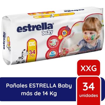 Imagen 2 de 3 de Pañales Estrella Hiper Pack Talle XXG x34 unidades