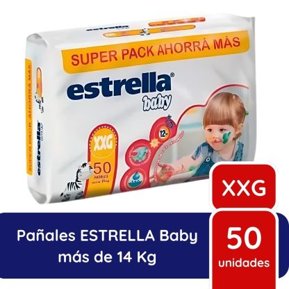 Imagen 2 de 4 de Pañales Estrella Super Pack Talle XXG x50 Unidades