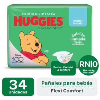 Pañales Huggies Flexi Comfort recien Nacido Rn x34 Unidades (1)