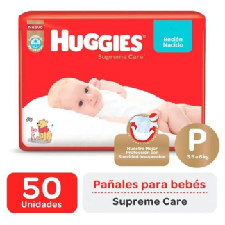 Pañales Huggies Supreme Care P x50 unidades