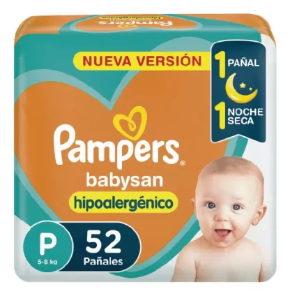 Imagen 1 de 9 de Pañales Pampers Babysan P (52 unidades)