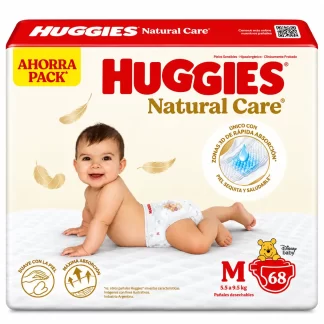 pañales huggies natural care m 68 blanco