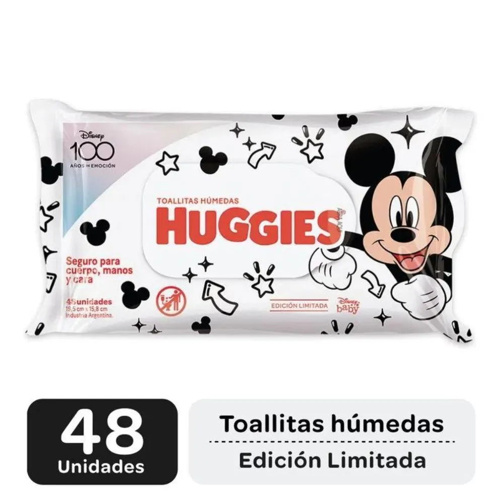 Imagen 2 de 3 de Toallitas húmedas Huggies 4 en 1 Edición limitada x 48 unidades Disney