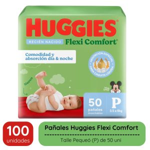 Miniatura 3 de 6 de Combo 2 pack Huggies Flexi Comfort Talle P 100 Unidades Xtra Flex