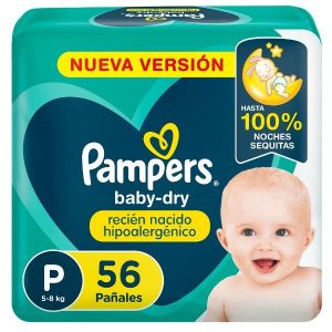 Miniatura 1 de 9 de Pañales Pampers Babydry P x56 unidades